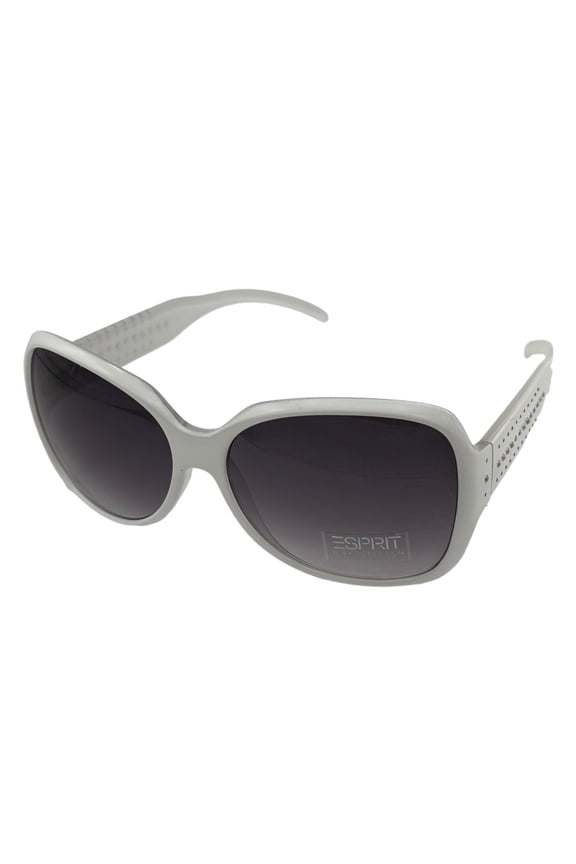 Sunglass Womens White Square Fashion Plastic, Gradient Lens 19333 536