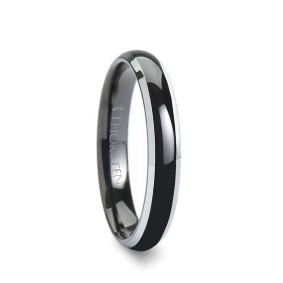 Esprit Tungsten Black Women Ring Polished Edges