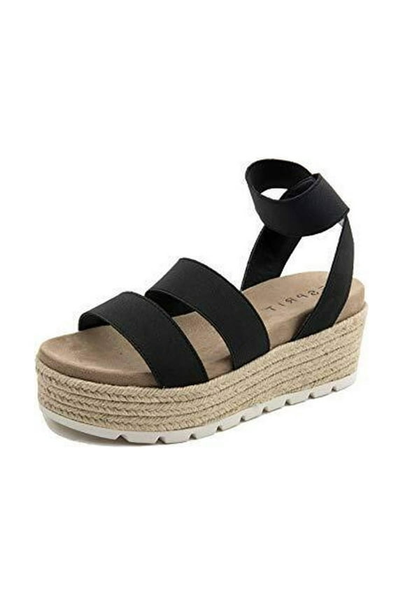 Women's Allison Wedge Sandal, Black, US 8.5