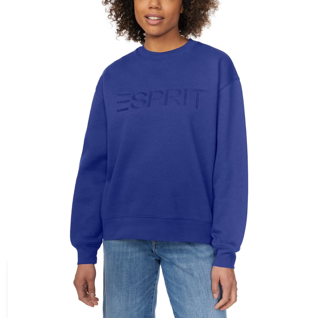 Esprit Women's Viral Blue Sweatshirt Vintage Style 80's-Size Large