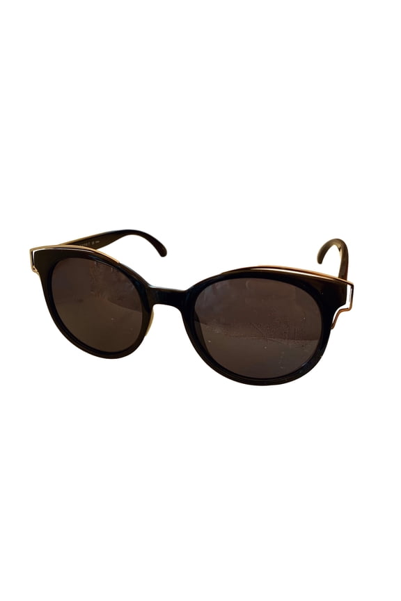 Womens Black Round Plastic Sunglass ET39106 568
