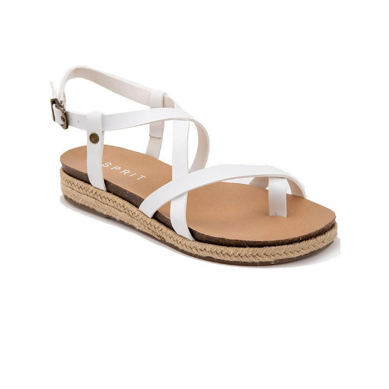 Esprit Womens Judy Faux Leather Footbed Slingback Sandals