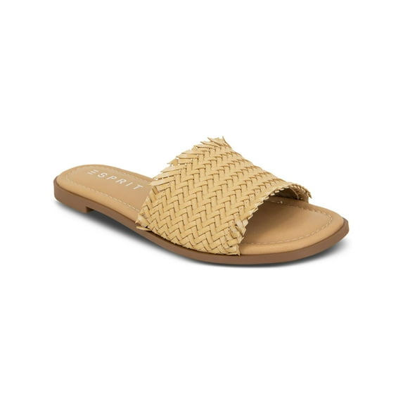 Esprit Womens Summer Woven Peep-Toe Slide Sandals