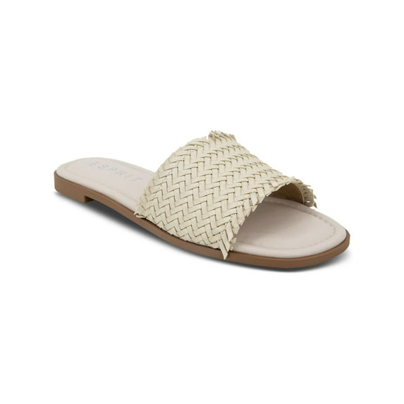 Esprit Womens Summer Woven Peep-Toe Slide Sandals