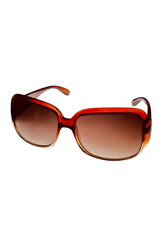Womens Sunglass Brown Fade Plastic Rectangle Plastic, Gradient 19451 573