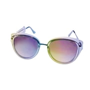 Esprit Womens Sunglass Clear Silver Cateye Plastic, Flash Lens 39066 505