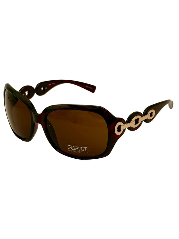 Womens Sunglass Dark Brown Rectangle Fashion Plastic 19331 532 - Picture 2 of 12 Esprit Womens Sunglass Dark Brown Rectangle Fashion Plastic 19331 532