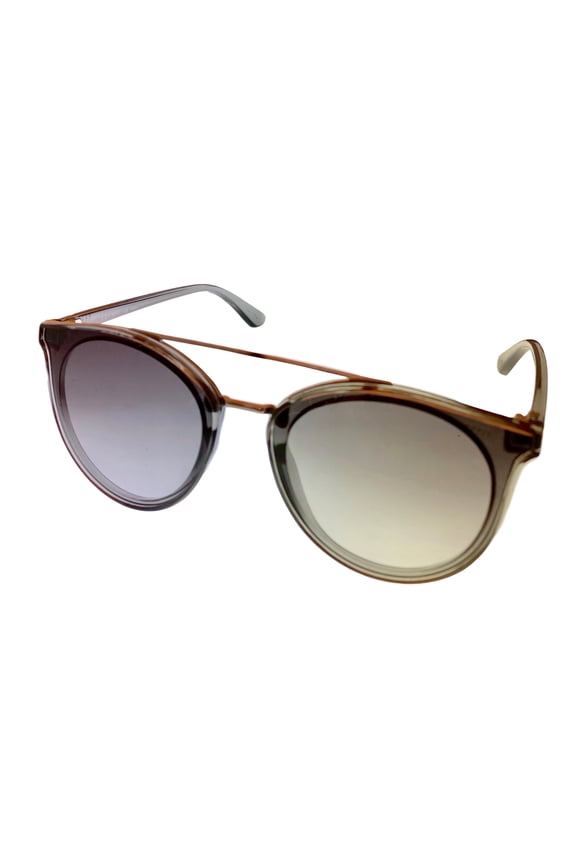 Womens Sunglass Grey Fade Round Fashion Plastic, Gradient Lens 39101 505