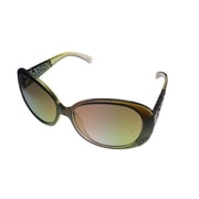 Esprit Womens Sunglass Khaki / Clear Fashion Wrap, Gradient Lens 19377 517