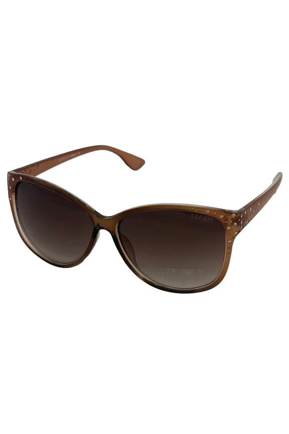 Womens Sunglass Light Brown Cateye Plastic, Gradient Lens 19460. 515