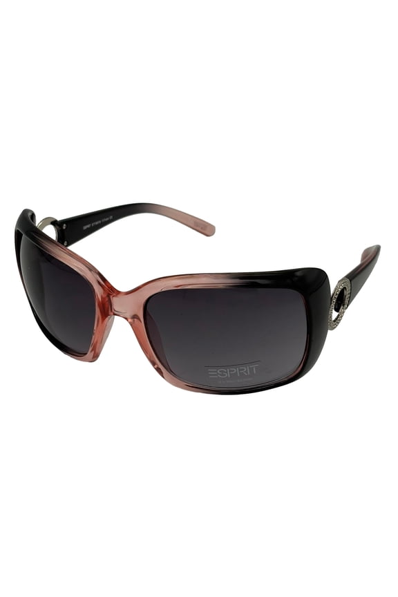 Womens Sunglass Pink Black Square Fashion, Smoke Gradient Lens 19319 534