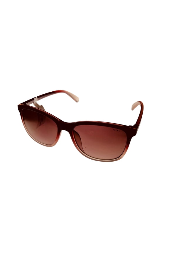 Womens Sunglass Red Fade Square Plastic, Gradient Lens 39079. 531