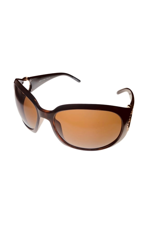 Womens Sunglass Tortoise Rectangle Plastic Fashion Wrap 19291 532
