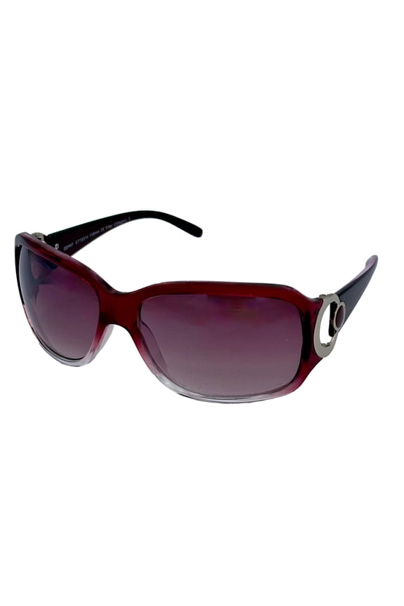 Womens Sunglass Violet Fade Rectangle Plastic, Gradient Lens 19314 577