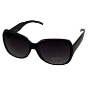 Esprit Womens Sunglass Womens Black Square Plastic, Gradient Lens 19333 538