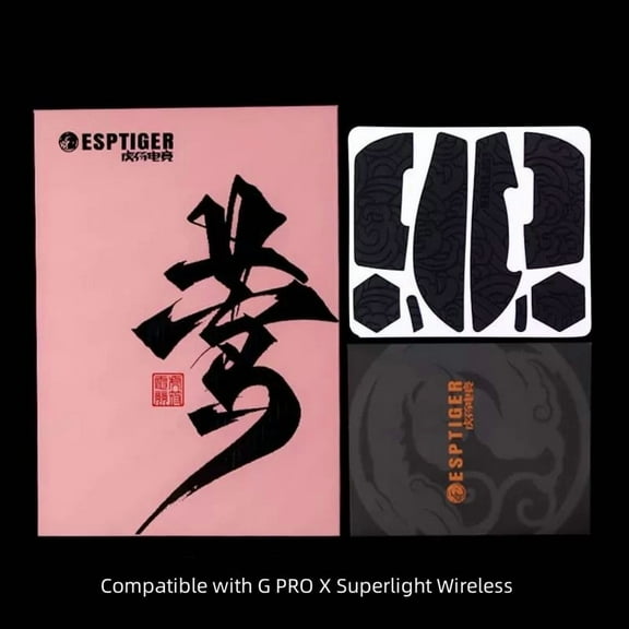 Esptiger Mouse Grip Tape for Logitech G PRO X Superlight Wireless, 1 Count, 1 Pack, Black