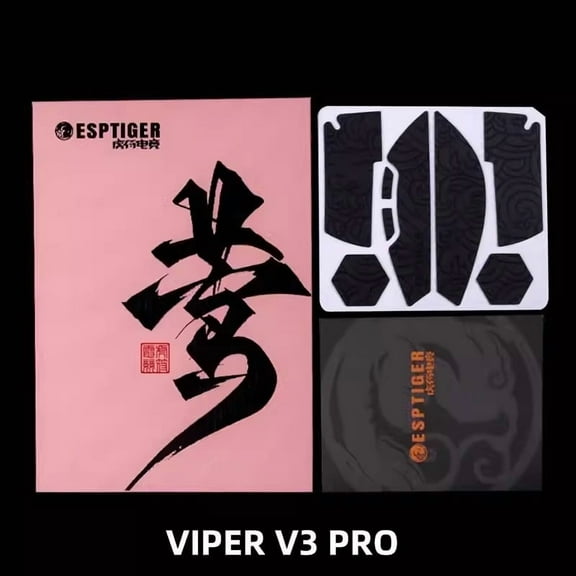 Esptiger Mouse Grip Tape for Viper V3 Pro Wireless, 1 Count, 1 Pack, Black