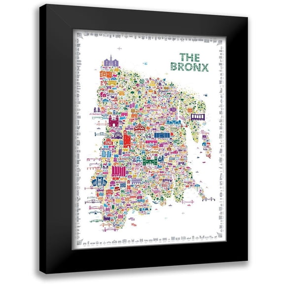 Esquer, Rafael 11x14 Black Modern Framed Museum Art Print Titled - New York Collection-Bronx