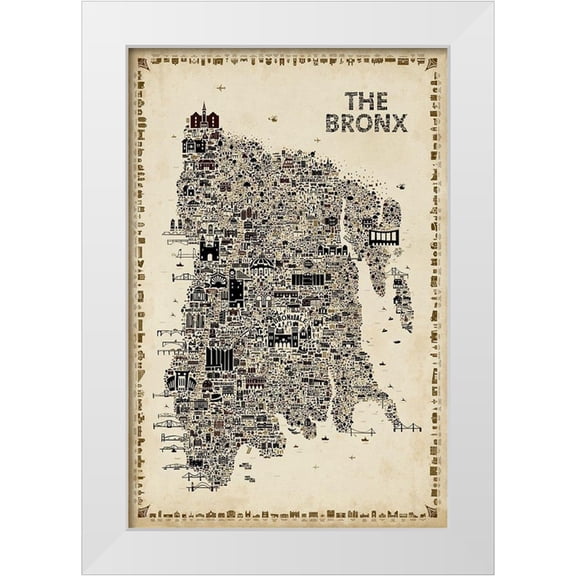 Esquer, Rafael 11x14 White Modern Wood Framed Museum Art Print Titled - Antique New York Collection-Bronx