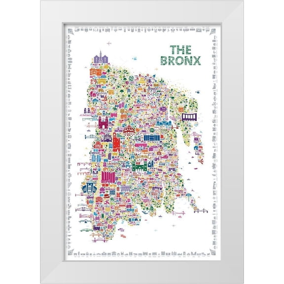 Esquer, Rafael 11x14 White Modern Wood Framed Museum Art Print Titled - New York Collection-Bronx
