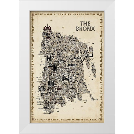 Esquer, Rafael 17x24 White Modern Wood Framed Museum Art Print Titled - Antique New York Collection-Bronx