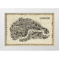 thumbnail image 1 of Esquer, Rafael 32x23 White Modern Wood Framed Museum Art Print Titled - Antique Iconic Cities-London, 1 of 4