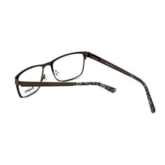 Esquire Designer Reading Glasses EQ1502 in Satin-Pewter 54mm with Case +0.75