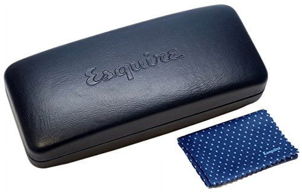 Esquire Designer Reading Glasses EQ1522 in Black 55mm with Case +0.25