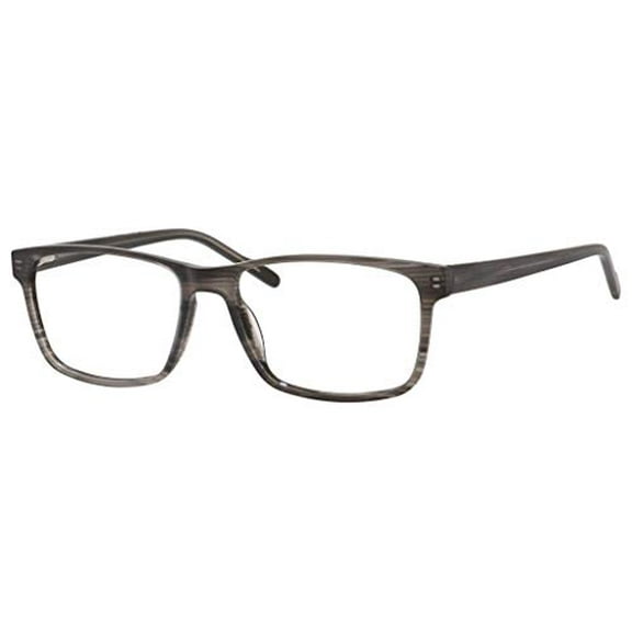 Esquire EQ1566 Mens Designer Rectangular in Grey Amber Reading Eyeglasses 57 mm