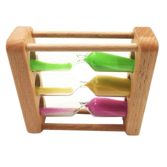 Esquirla 1/3/ Hourglass clock for kitchen for Cooking, Baking and Sports( Yoga Sauna)/ Reading / Meditation - with Wood