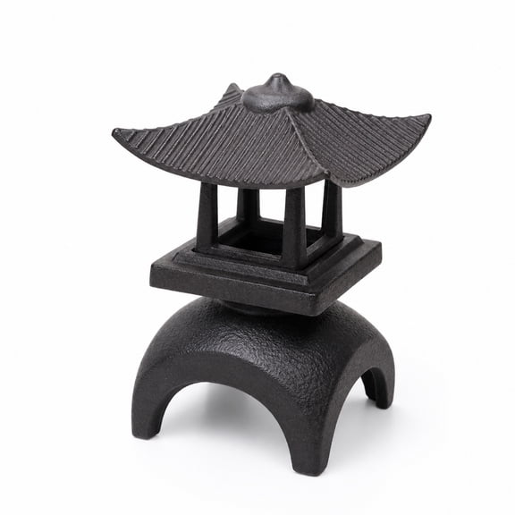 Esquirla 1 Traditional Chinese Palace Candle Holder Cast Iron Lantern Style with Arched Base for Quiet Evening Ambiance
