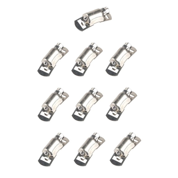Esquirla 10 Pieces Hose Clamp Fasteners Only, Worm Clamp Fasteners, DIY Metal Stainless Steel for Metal Strapping Worm Gear Hose Clamp