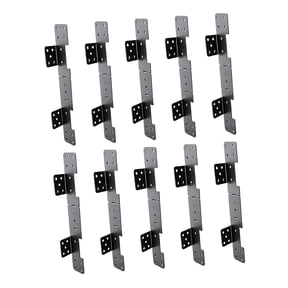 Esquirla 10 Pieces Stair Stringer Connector Adjustable Stair Stringer Hanger Bracket Heavy Duty Metal Deck Stair Stringer Connector Mounting Brackets Attachment Hardware Suitable for garden