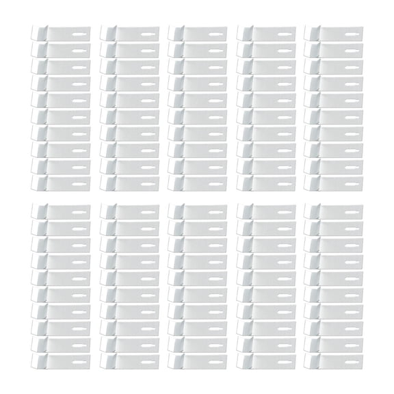 Esquirla 100Pcs Wall Mounted Hook Fasteners Tile Hangers Wall Mount Bracket Hooks Tile Display Hanging K Hooks for Tile Fixed Mounting Aluminum 9x0.2x2.5cm