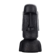 Esquirla 1PC Resin Easter Island Statue Decor Massive Megalith Retro Style Antique Roman Portrait Moai Head Sculpture for Home Office Bedroom Desktop Ornament , Black B
