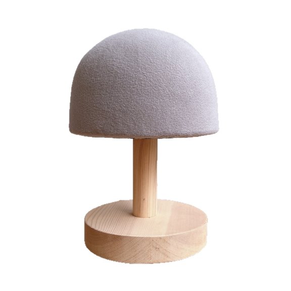 Esquirla 2 Count Hat Rack Display Stand Portable Wooden Base Fabric Hemisphere Holder for Millinery Use