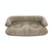 Esquirla 2 Pack Portable U-shaped Air Sofa Flocked Inflatable Couch Lightweight Blow Up Lounge Thickened PVC for Travel Campers