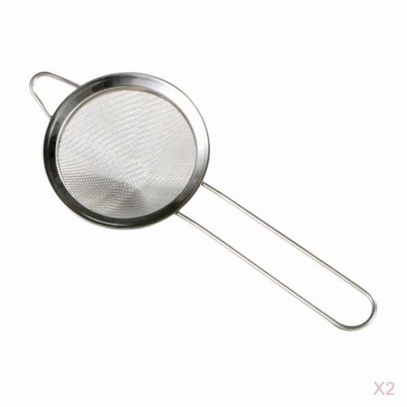 Esquirla 2 Pieces Cone Fine-meshed Cocktail Strainer with Long Handlebar Mixologist Tool