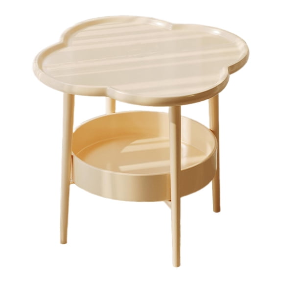Esquirla 2 Tier Side Table Furniture Simple Organizer Sofa Table for Bed Couch Office light yellow