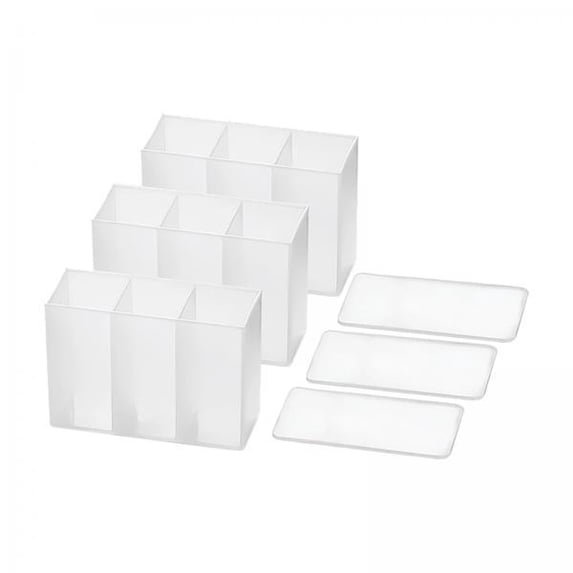 Esquirla 2 X 3 Pieces Cosmetic Storage Box, Multifunctional Display Cabinet for Bedroom, Jewelry, Dresser , Clear, 2 Pcs