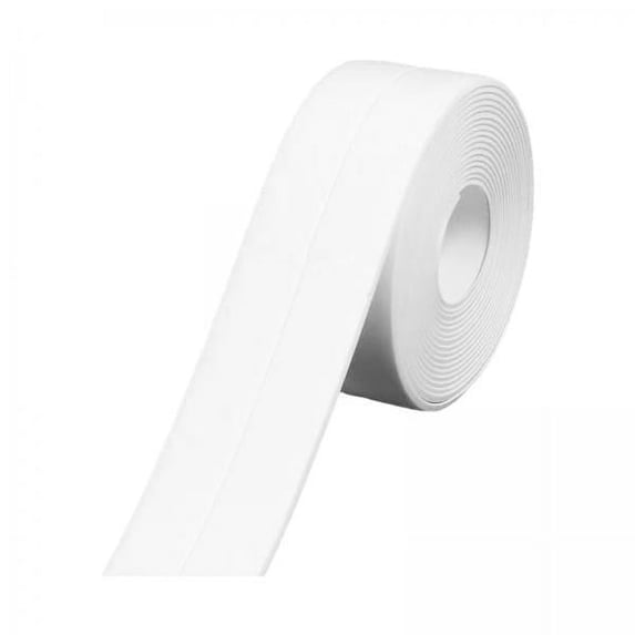Esquirla 2 X Bathtub Sealing Tape Strips, Waterproof Sealing Strip, Multifunctional Sealing Strip for Bathtub And Bathroom , White, 2 Pcs