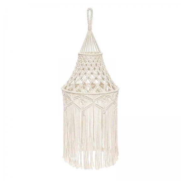 Esquirla 2x Braided Macrame Lamp Shade Boho Hanging Ceiling Pendants Light Cover for Creative Modern Restaurant Bedroom Dining Room Ceiling Hanging Lamp