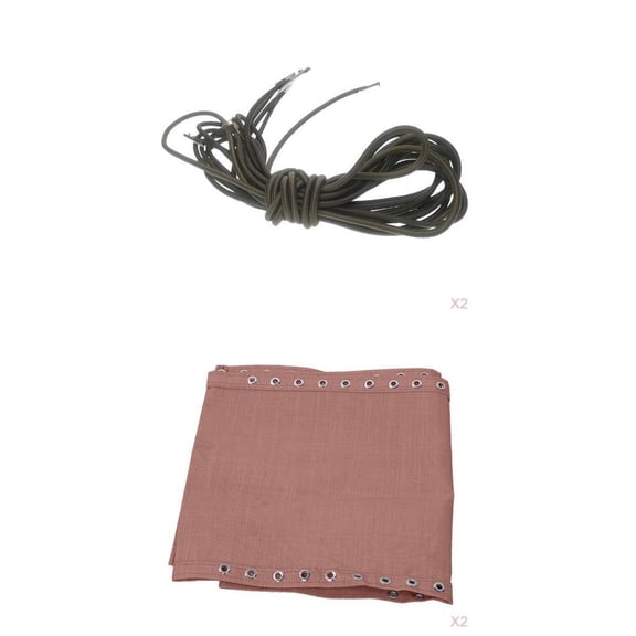 Esquirla 2x Durable Replacement Fabric Cloth for Non gravity seat, patio Couch Recliners Accessories W/ 8x Cords