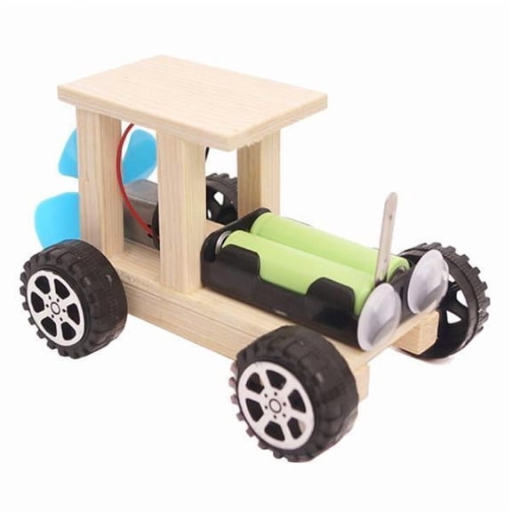 Esquirla 2xMini Wind Powered DIY Assemble Car Model Kit Children Educational Toy Gift 2 Pcs