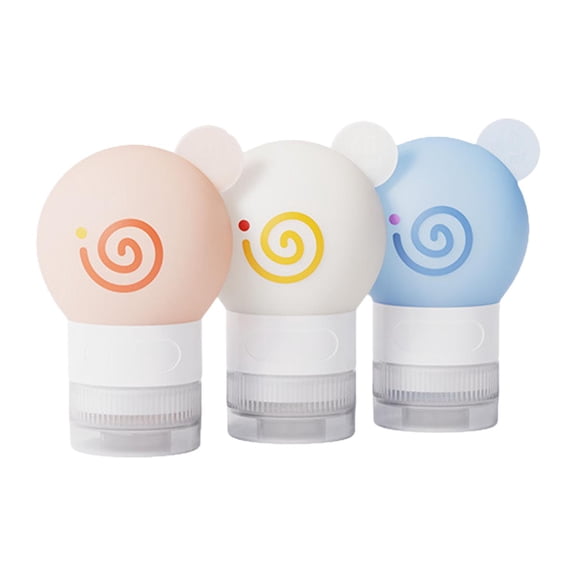 Esquirla 3 Pieces of Travel Bottles for Toilet Items, Lotion Containers, Portable, Refillable, Hand -soap Dispenser for Bathrooms, at Home, Washroom, Toilet 8cmx5.1cm