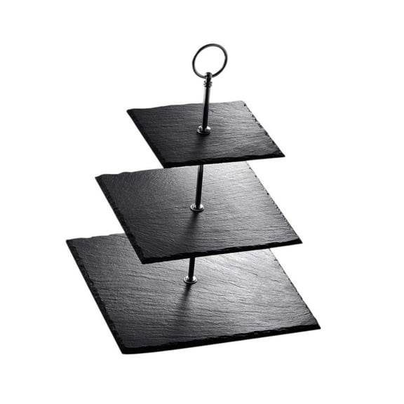 Esquirla 3 Tier Cupcake Stand,Serving Tray,Pastry Serving Stand,Serving Tray for Parties,Plate Serving 3 Tier Pastry Stand for Wedding Square L