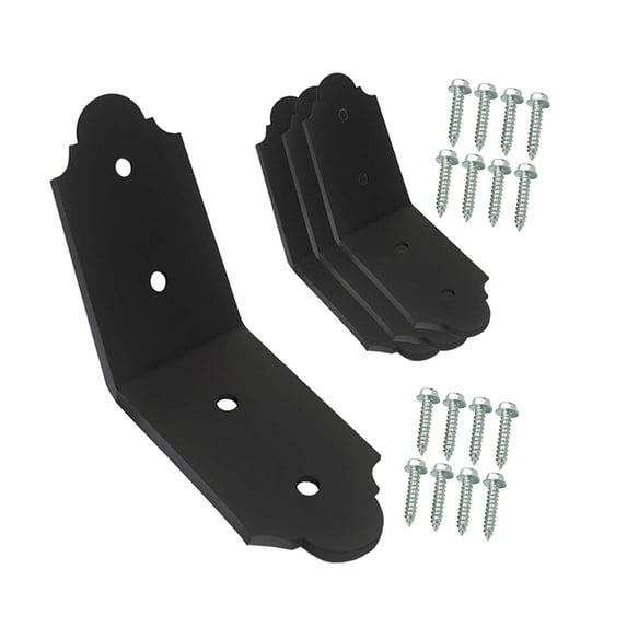 Esquirla 4Pcs 135 Degree Angle Bracket Flush Inside Angle Bracket,Thick 1/8"(3mm) Slotted Corner Brace for Fixing Furniture