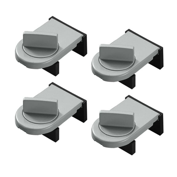 Esquirla 4x Sliding Window Lock, , Window Slider, , Lock, Sliding Door Lock, Window Stopper for Bedroom, Apartment Argent