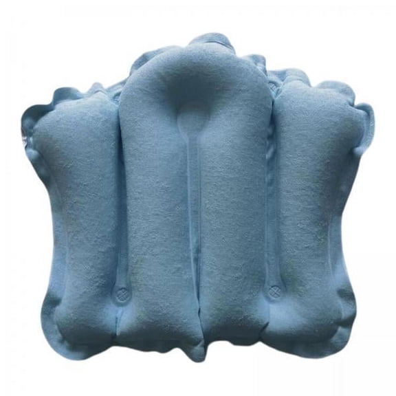 Esquirla 4xInflatable Bath Pillow with Suction Cups for Home Tub Neck and Shoulders Aid Blue