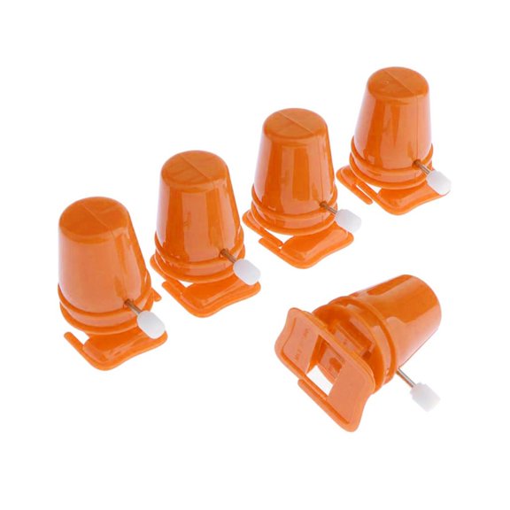 Esquirla 5 Pieces Clockwise Movement Clockwork Legged Robot DIY Crafts Walking Toy Mechanism Replaceable Part Windup Movement Suitable for Arts And Crafts Educ orange